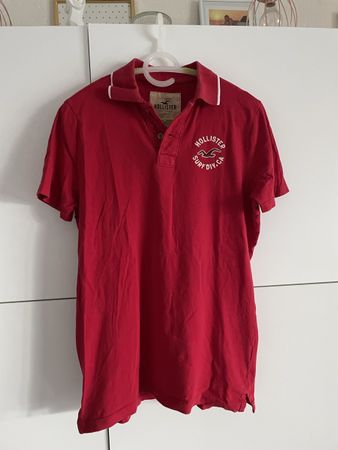 Polo Hollister rouge taille L, style décontracté été