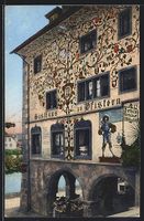 Luzern, Wandmalerei am Gasthaus zu Pfist