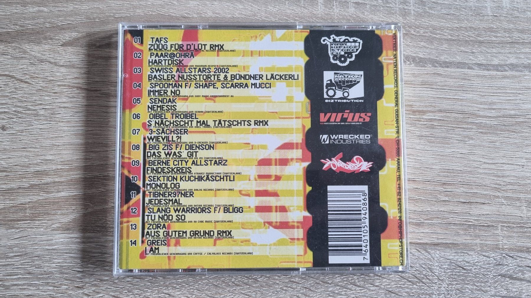 CD: Hiphopstore.ch 2002 – Usato da Hagenbuch ZH venduto da lecterr55 2
