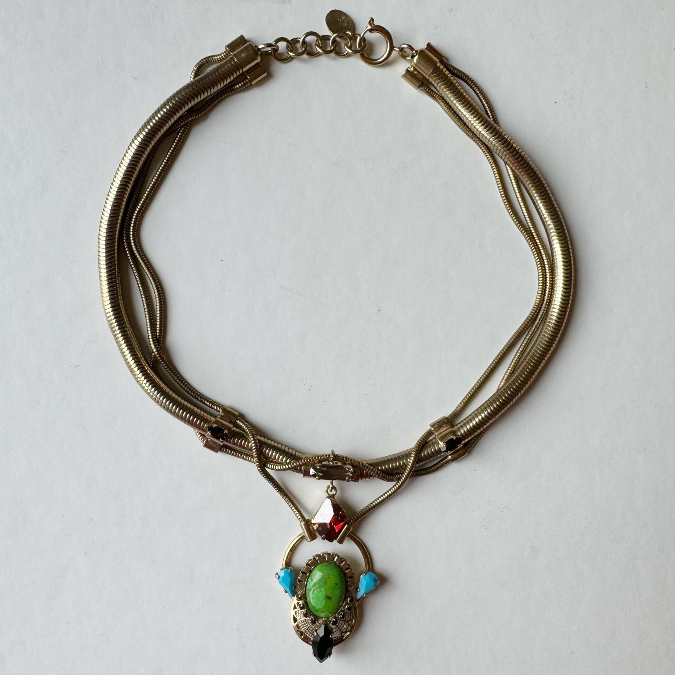 Catenine: Statement Kette with Green Mojave Türkis – Nuovo (secondo la descrizione) da Zürich venduto da kasiaf