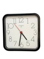 Horloge murale carrée INTERTIME quartz Swiss Made années 80