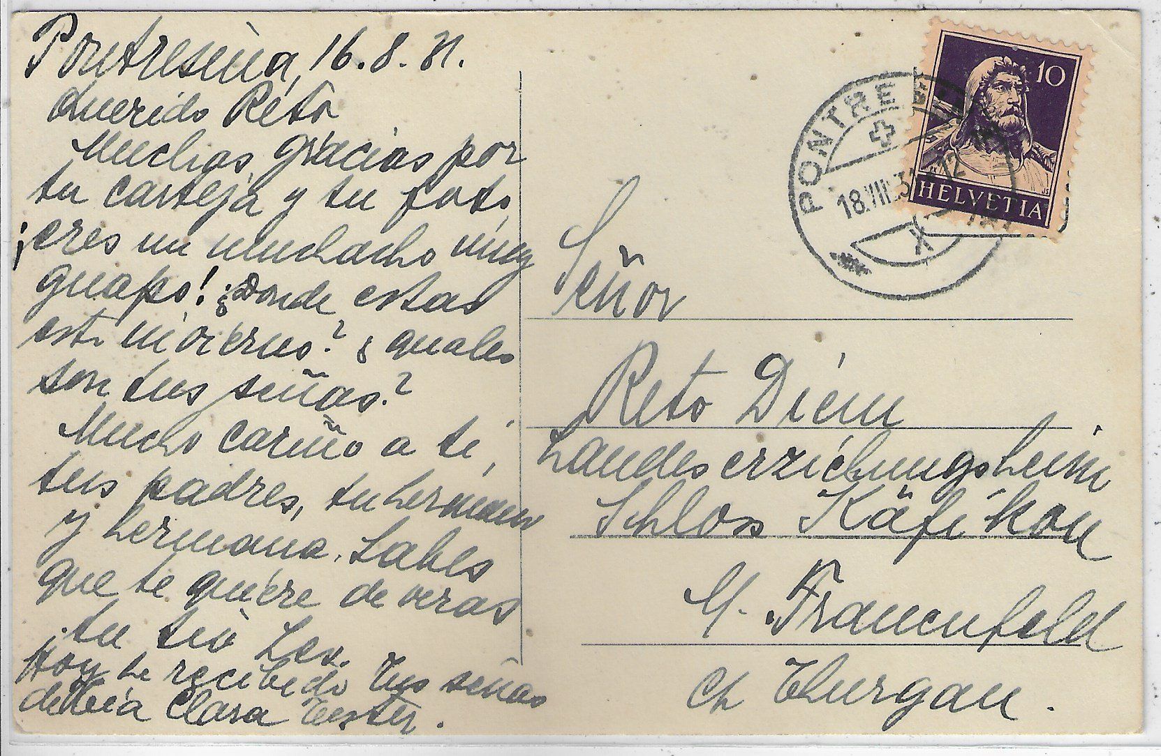 Cartoline postali: Pontresina - Wandergruppe – Usato da Ettingen venduto da Kartenplanet 1