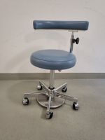 Rollhocker, Arbeitshocker mit Lehne, verstellbar
