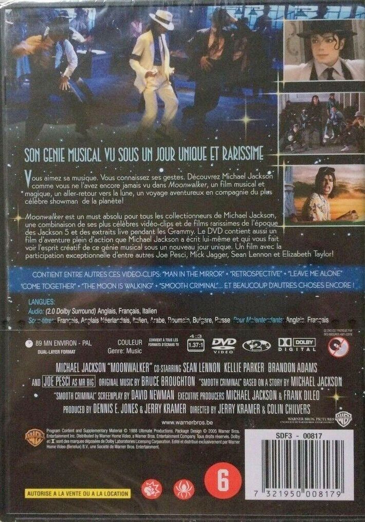 Tutti i DVDs: MICHAEL JACKSON - MOONWALKER – Nuovo e nell'imballaggio originale da Bottens venduto da hotter-than-hell 1