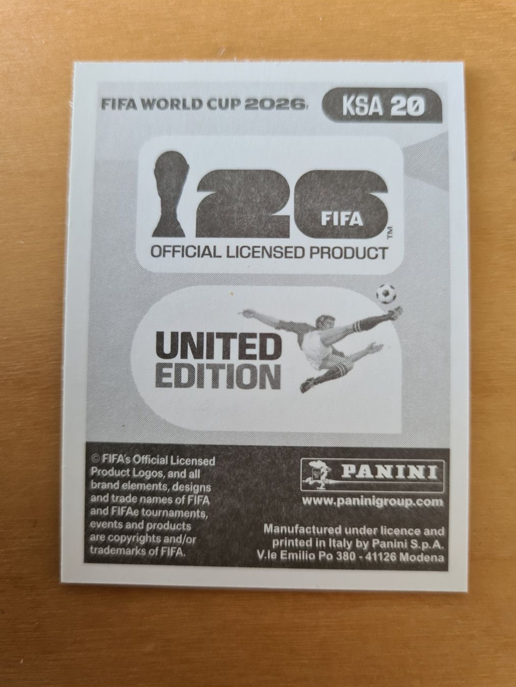 Panini Carte collezionabili: Panini Fifa World Cup 2026 Nr. KSA 20 Abdullah Alhamdan – Nuovo (secondo la descrizione) da Oberwil BL venduto da Spieltopia 1