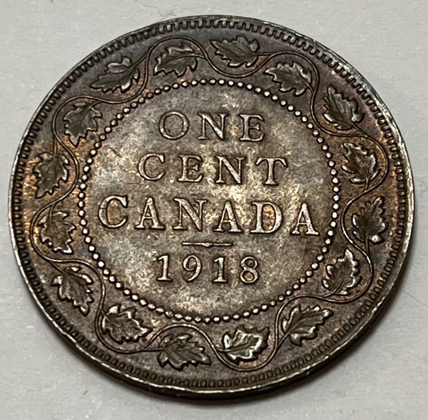 Alle Münzen: 1 Cent - George V  - Canada - 1918 – Gebraucht aus Dietikon von Numis8953 1