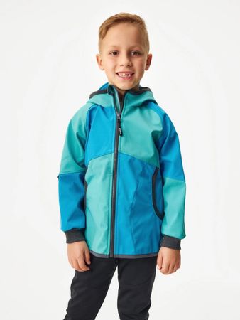 Kinder Softshelljacke mit Fleece, Türkis  86/92 NEU