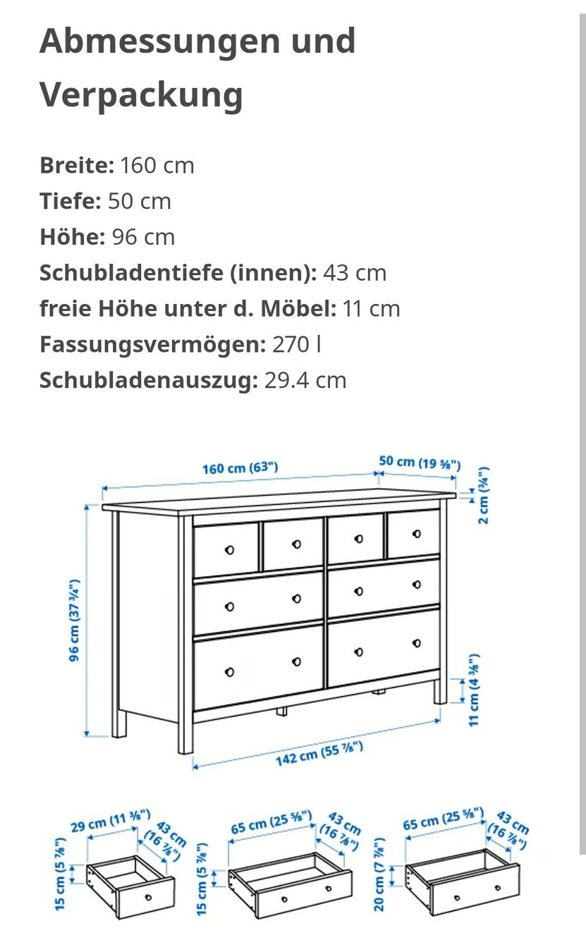Ikea Cassettiere: HEMNES Kommode weiss – Usato da Arbon venduto da Sunna1 2