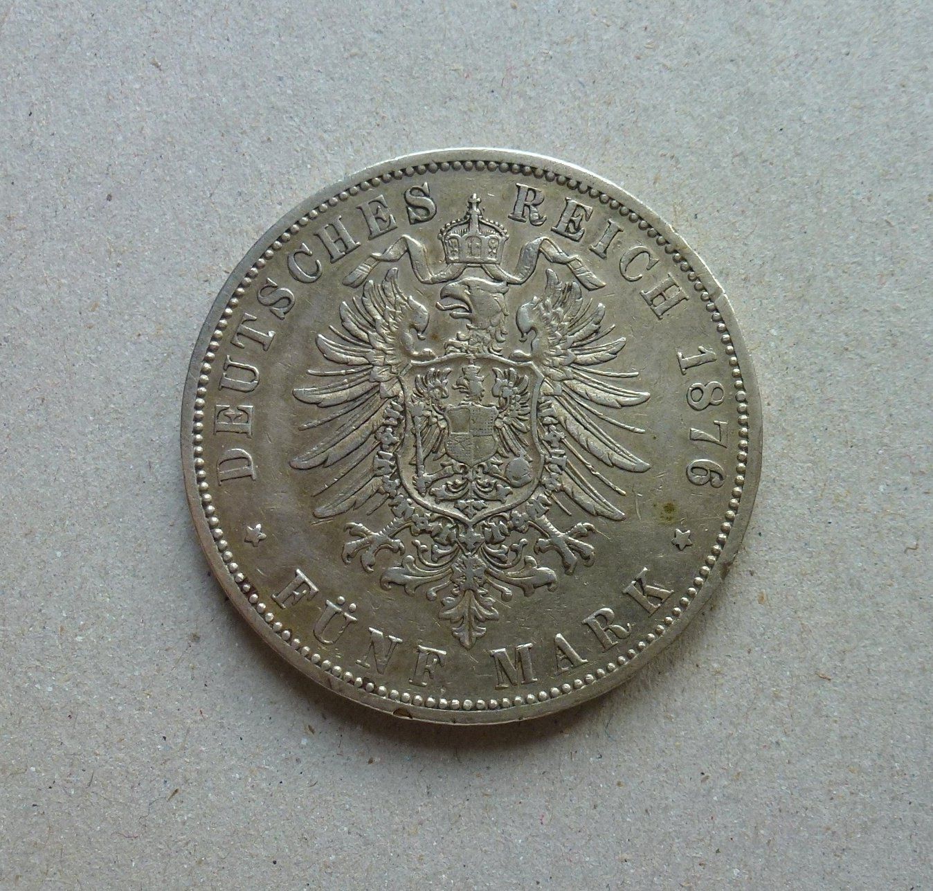 Tutti le monete: Preussen ++ 5 Mark 1876 B, gute Erhaltung – Usato da Walkringen venduto da Casablanca777 1