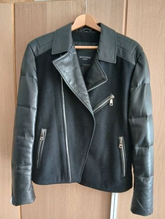 Perfecto-luxe laine et cuir. Marque Intuition taille L neuve