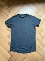BERSHKA - T-Shirt blau-schwarz L