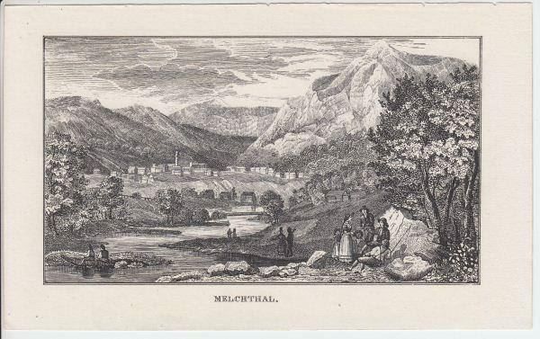 Grafiken & Lithographien: MELCHTAL, LITHOGRAPHIE 1837 – Antik aus Grüningen von Kartensammler 2