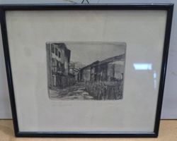 Original Radierung Silvaplana Engadin 1918