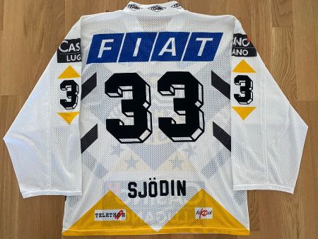 HC LUGANO # 33 SJÖDIN TRIKOT 1995/96 MAILLOT MAGLIA HCL M