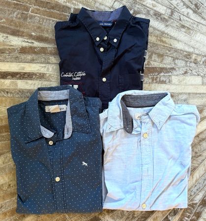 3 H&M chemises longues manches pour garçon T:152