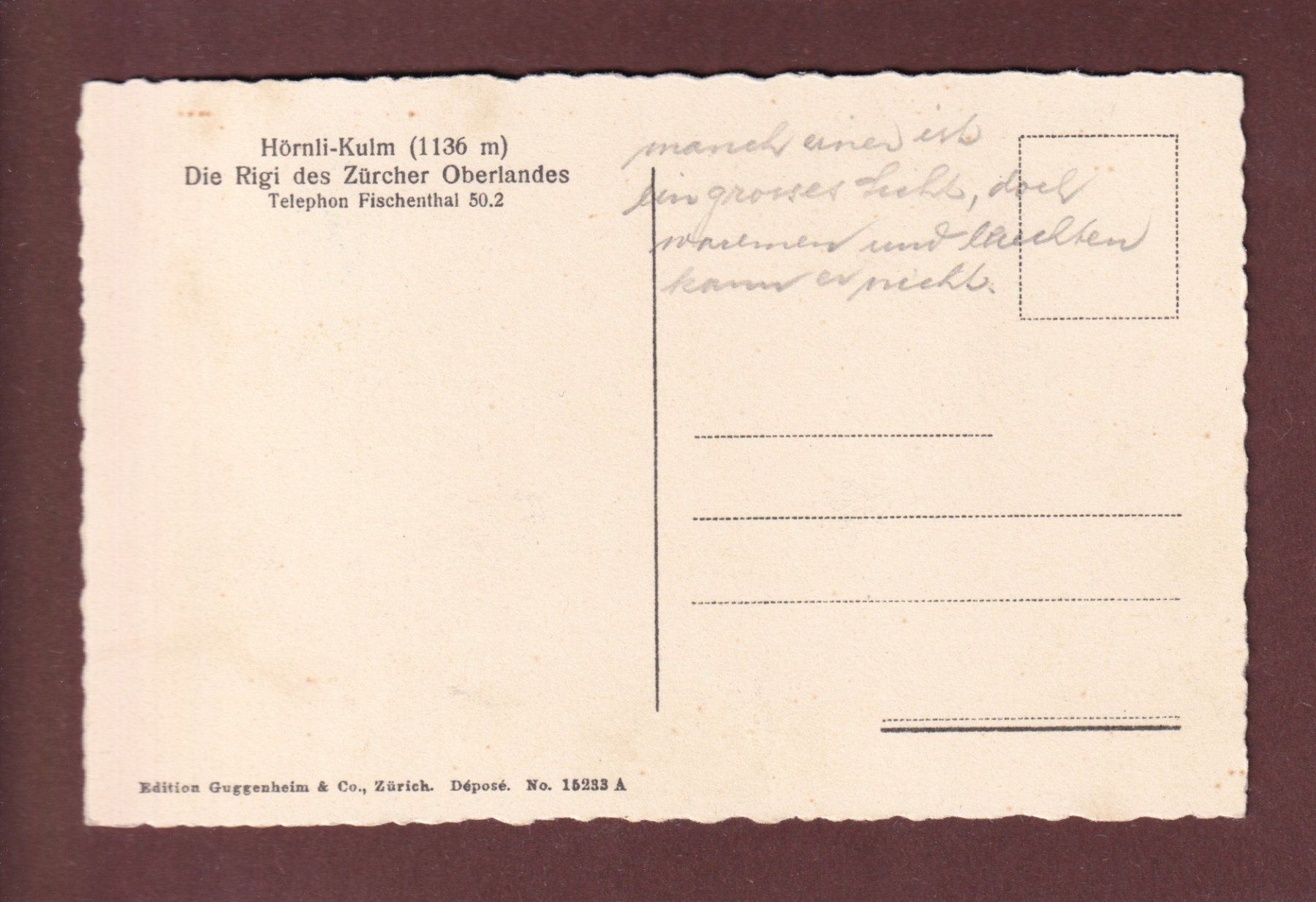 Cartoline postali: Gesamtansicht des HÖRNLI – Usato da Pully venduto da nicecards-shop 1