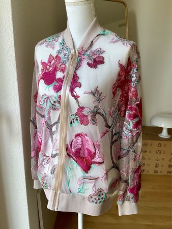 🌸Embroidered tulle bomber jacket by Motivi, Gr. 42🌸