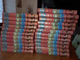 Collection de 23 volumes de Jules Verne, collection Les Voya
