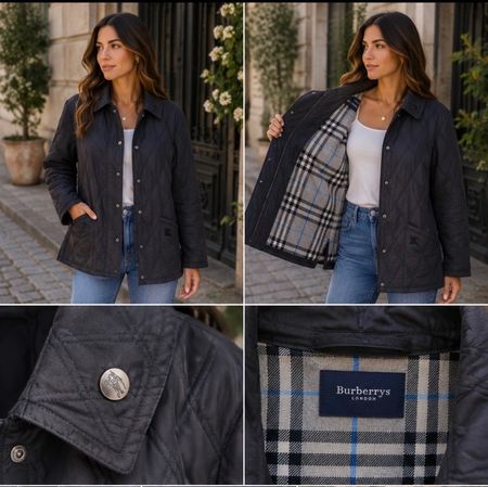 Veste noire Burberry - mi-saison - taille M