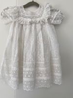 Antikes Kinderkleid St. Galler Spitze