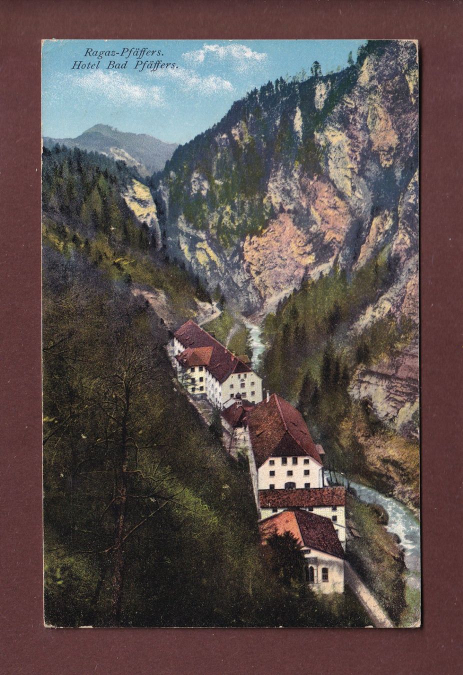 Cartoline postali: Hotel BAD PFÄFERS - 1911 – Usato da Pully venduto da nicecards