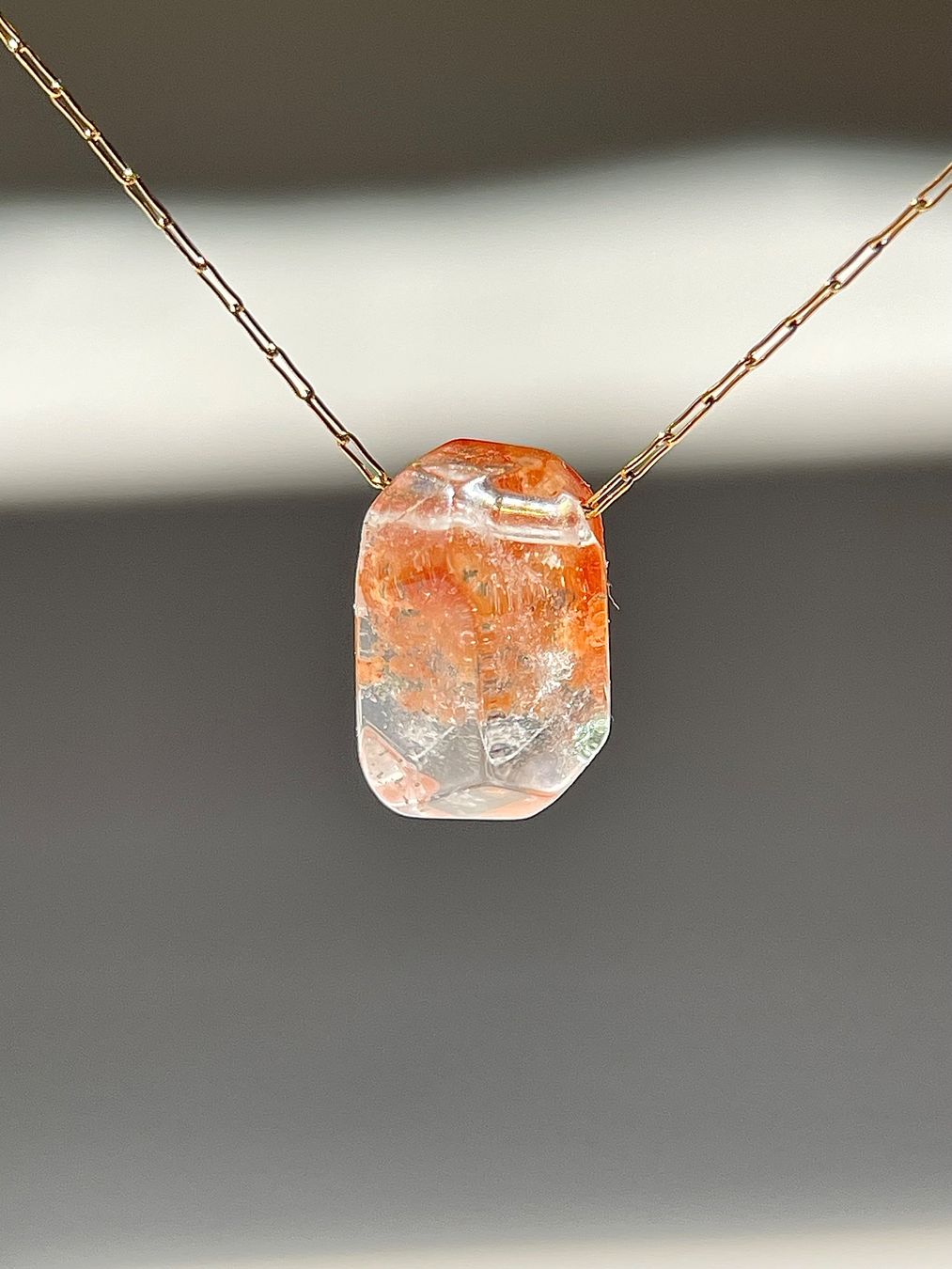 Catenine: Rutil/Phantomquarz Halskette, Edelstein,Facettiert – Nuovo e nell'imballaggio originale da Schiers venduto da sisikristall 1