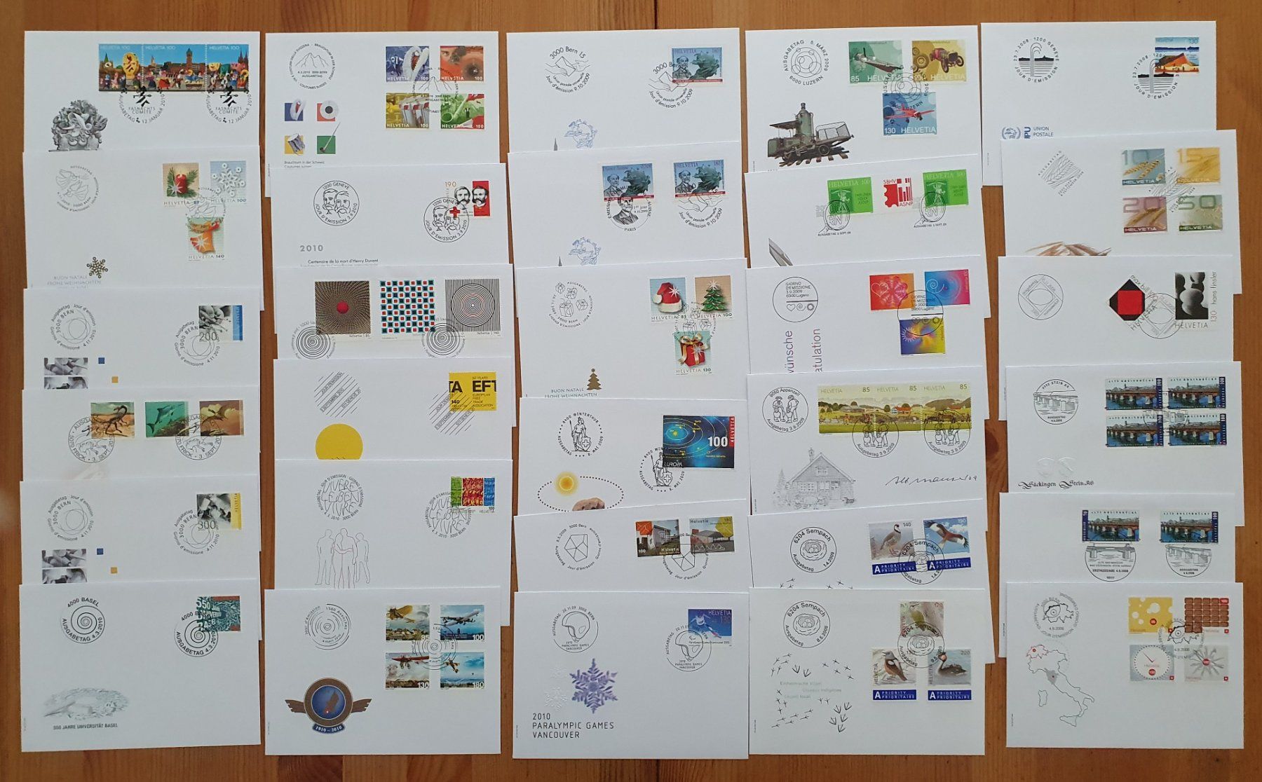Tutti i francobolli: Schweiz: 900 verschiedene FDC 1960 - 2010 – Usato da Dällikon venduto da Minita 5