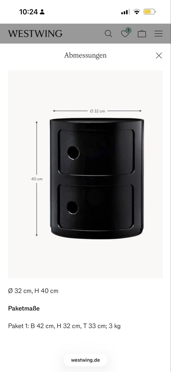 Kartell Comodini: 2 x Kartell Design Container Componibili - Nachtttisch – Usato da Schlieren venduto da GaRe2509 4