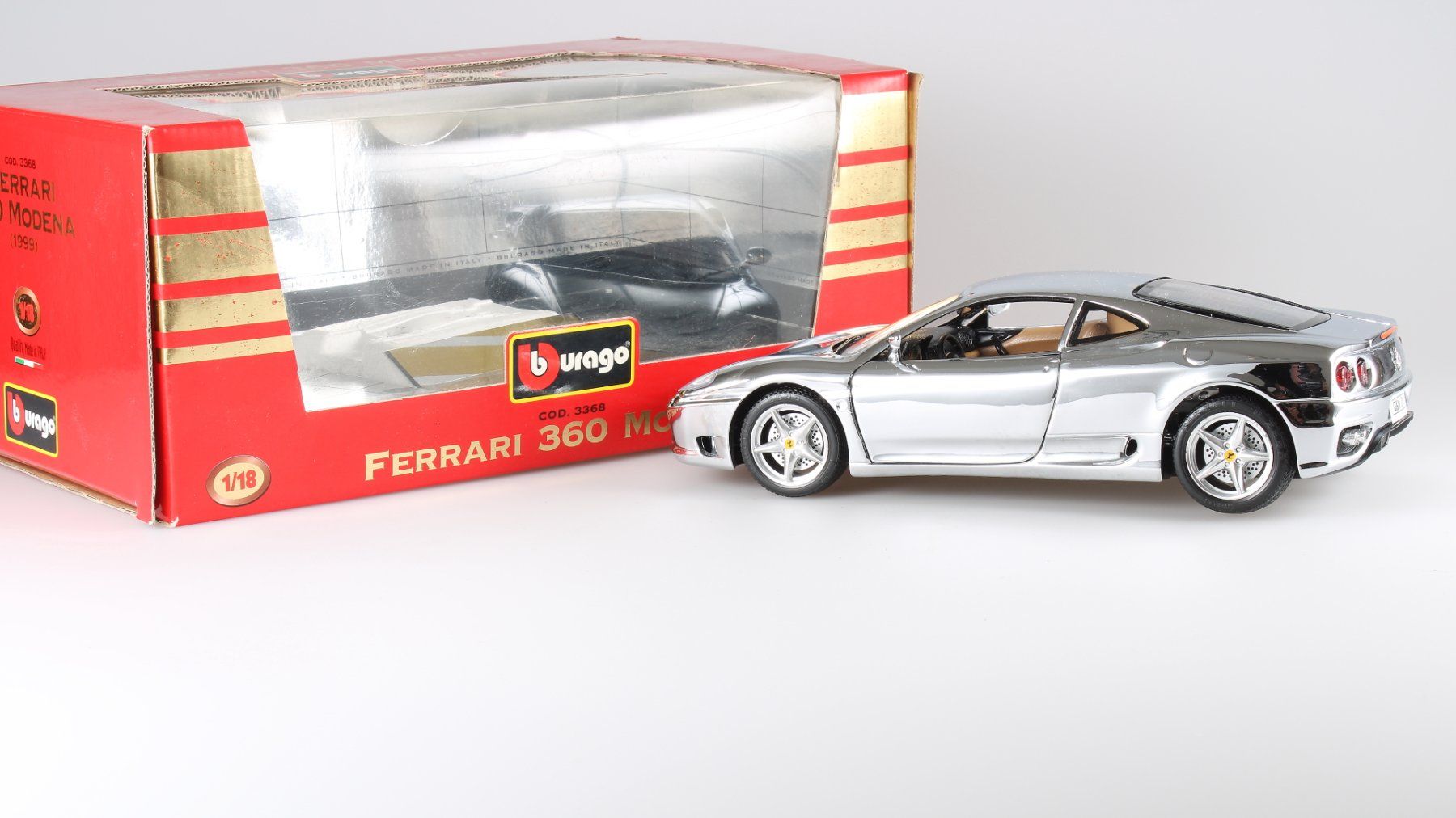 Bburago Modellini d'auto: Ferrari 360 Modena Chrom !! – Usato da Gossau SG venduto da mifab