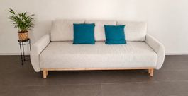 Canapé-lit IKEA GRUNNARP beige, 3 places, quasi neuf