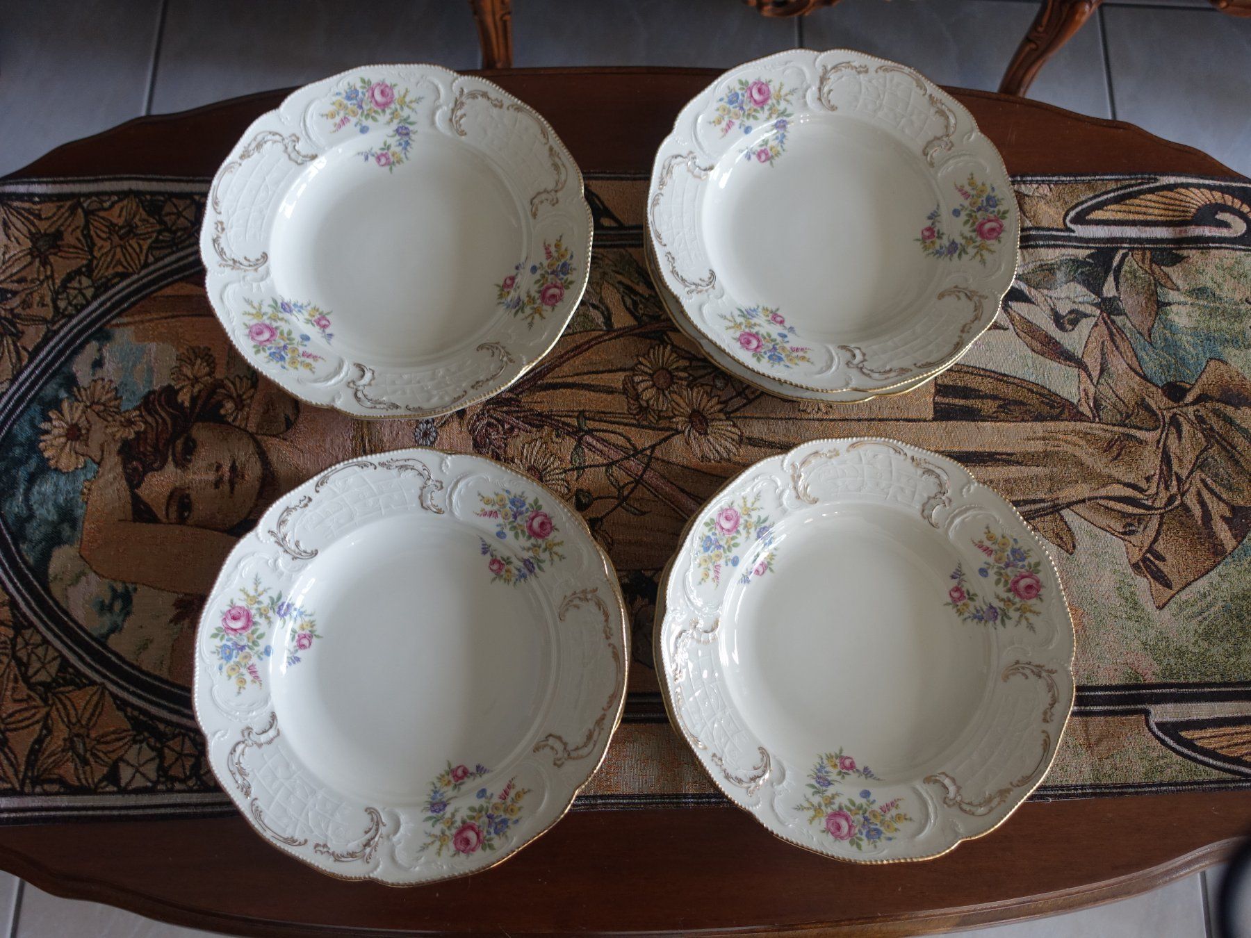 Rosenthal Piatti: Vintage Rosenthal Teller-Set Sanssouci – Usato da Glattfelden venduto da tdlubek 1