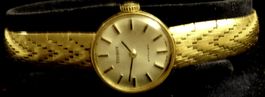 Gold-Damen - Armbanduhr, Tiossot, 18 Karat (750) 34,9 Gramm