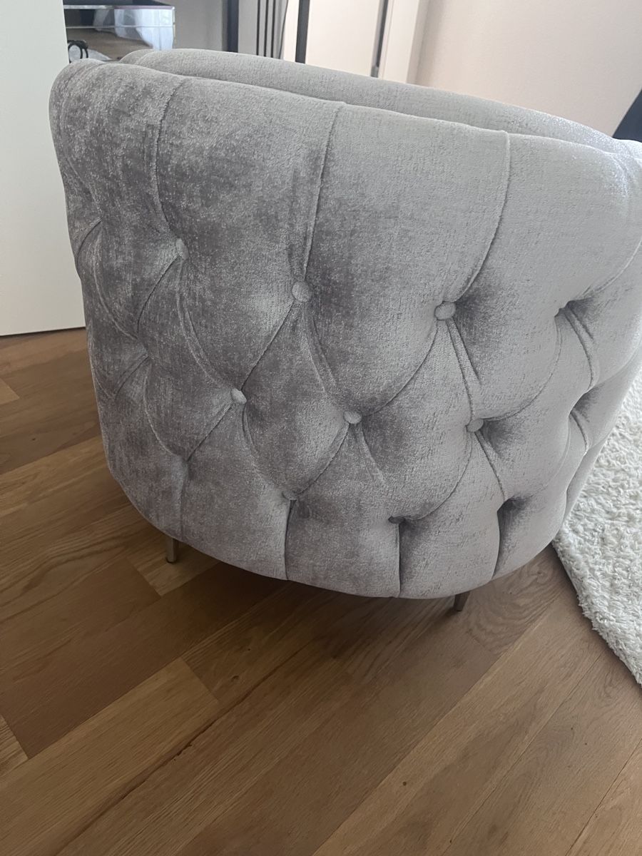 Poltrone: Gemütlicher Sessel, hellgrau, neu – Nuovo (secondo la descrizione) da Root venduto da Fashionhomeandmore 2