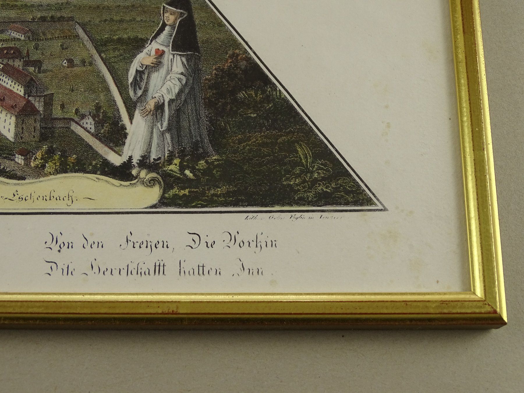 Incisioni: OBER-ESCHENBACH, LITHOGRAPHIE UM 1828 – Usato da Grüningen venduto da Kartensammler 6
