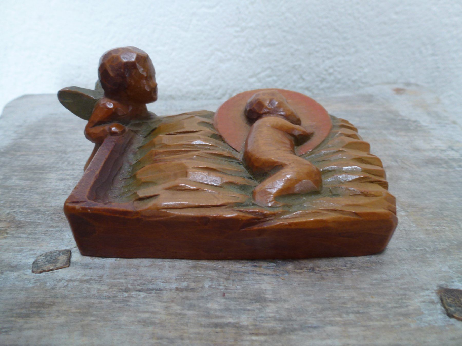 Statuette: Krippe Engel und Jesuskind / Josef Gasser – Usato da Oetwil am See venduto da Senegal 1