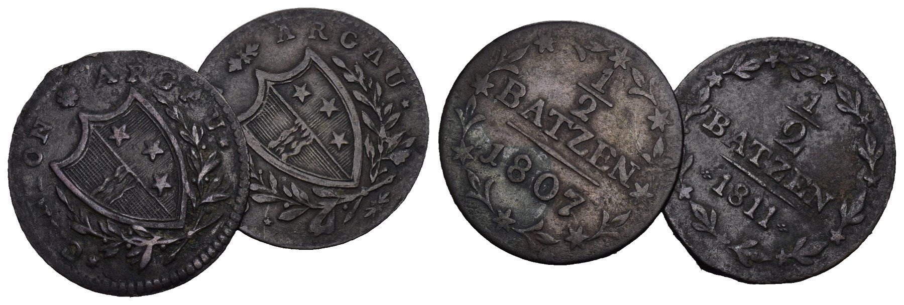 Tutti le monete: Aargau 1807+1811 – Usato da Bern venduto da numismatictops
