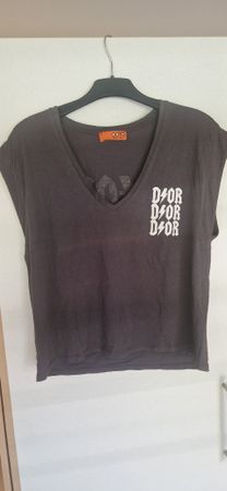 T-shirt gris taille unique imprimé D4OR
