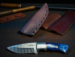 Damast Messer feststehend HANDMADE 21cm ODERMATT No. 51 NEU
