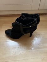 Wildleder Stiefeletten, schwarz, Gr.35.5