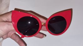 Sonnenbrille rot Cat Eye