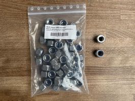 Rostfreie Stoppmuttern M10 ... 50 Stück ... Edelstahl A2 ...