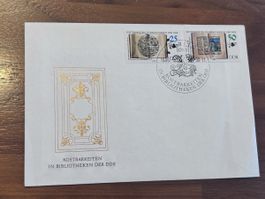 DDR Briefmarke "Kostbarkeiten in Bibliotheken der DDR" 1990