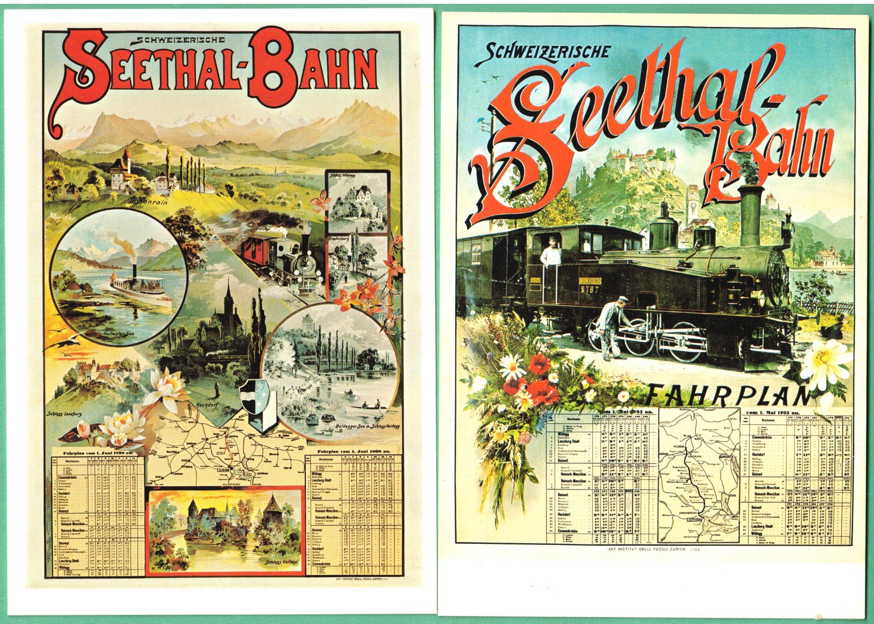 Cartes postales: Schweizerische  Seethalbahn      2 Ansichtskarten – Neuf (Voir description) à Mellingen par Ginger