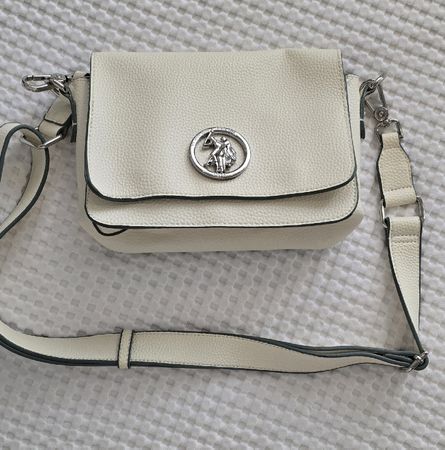 Schultertasche von U.S. Polo Assn., weiß, neu