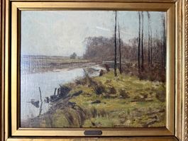 Originales Ölgemälde "Flusslandschaft" von Otto Frölicher