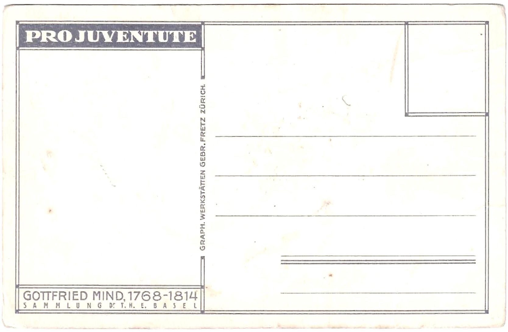 Ansichtskarten: Pro Juventute - Gottfried Mind 1914 – Gebraucht aus Oberdorf BL von Hopfehuepfer 1