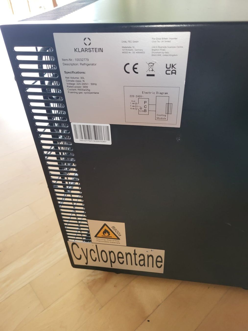 Frigoriferi: Klarstein Mini-Kühlschrank 30L – Usato da Niederrohrdorf venduto da ner_mtw6 3