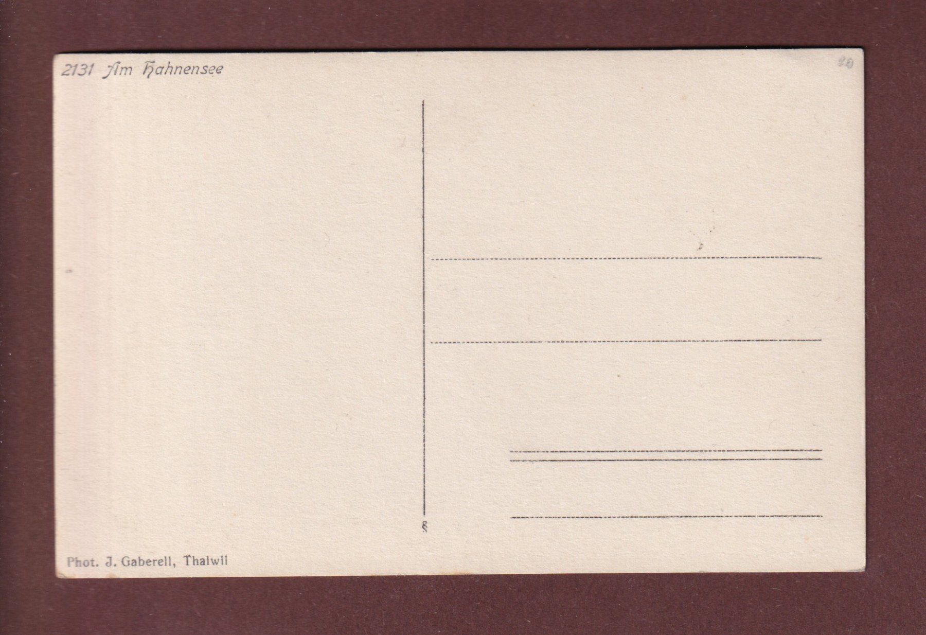 Cartoline postali: Am HAHNENSEE – Usato da Pully venduto da nicecards-shop 1