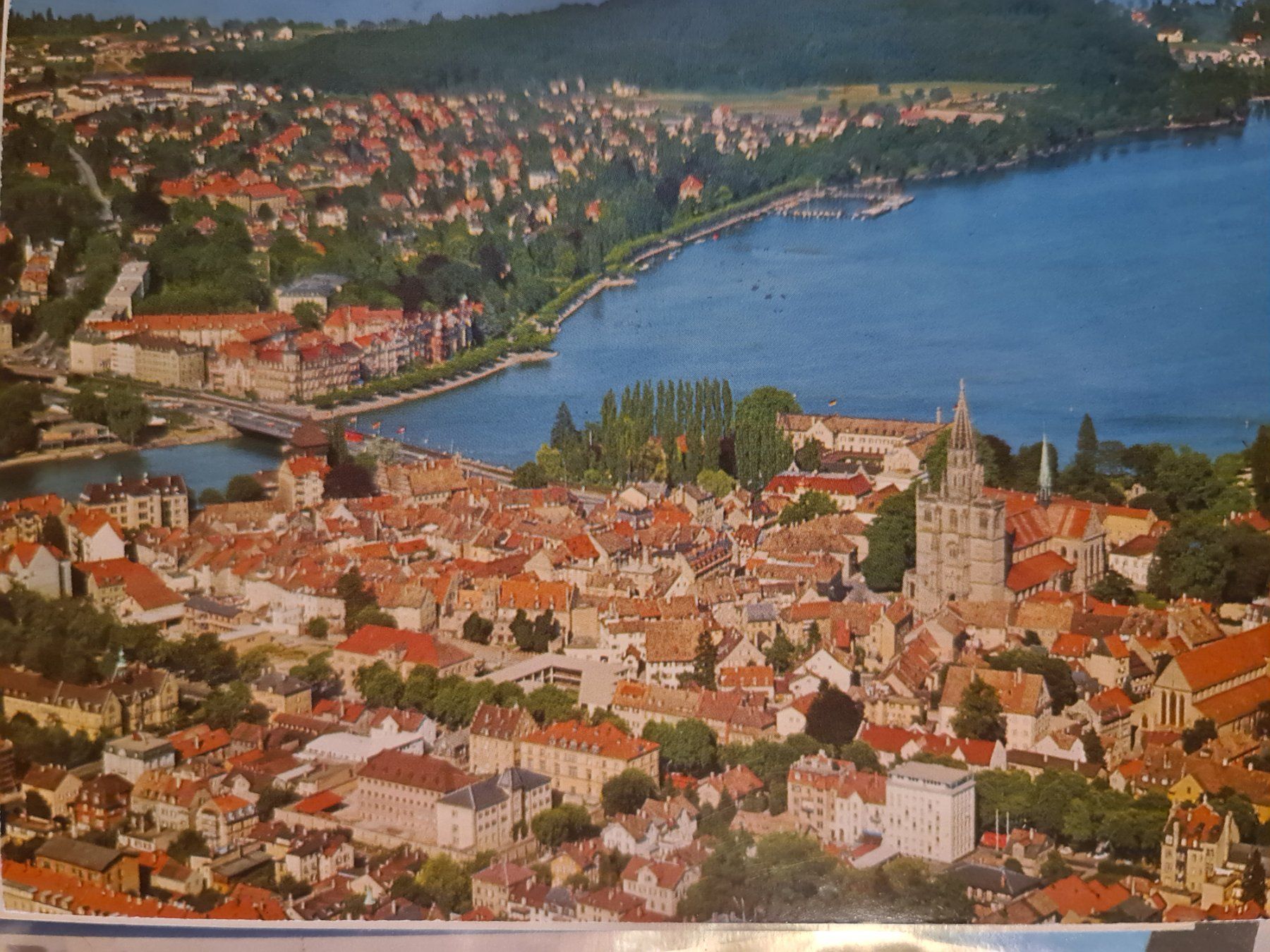 Cartoline postali: Alte Ansichtskarte Konstanz Bodensee Deutschland 1968 – Usato da Dintikon venduto da Vexi