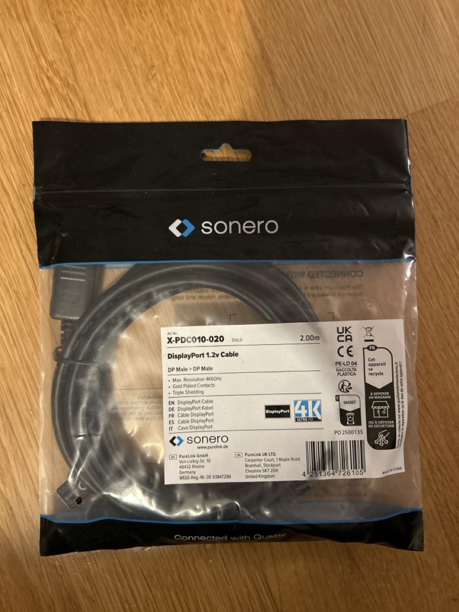 Cavi: DisplayPort-Kabel – Nuovo e nell'imballaggio originale da Grüt (Gossau ZH) venduto da Searose